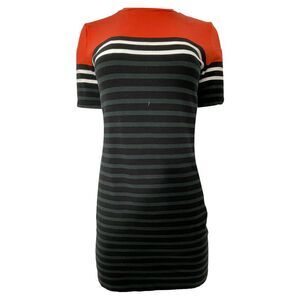 T Alexander Wang Knitted Mini Short Sleeve Dress in Multicolor Cotton